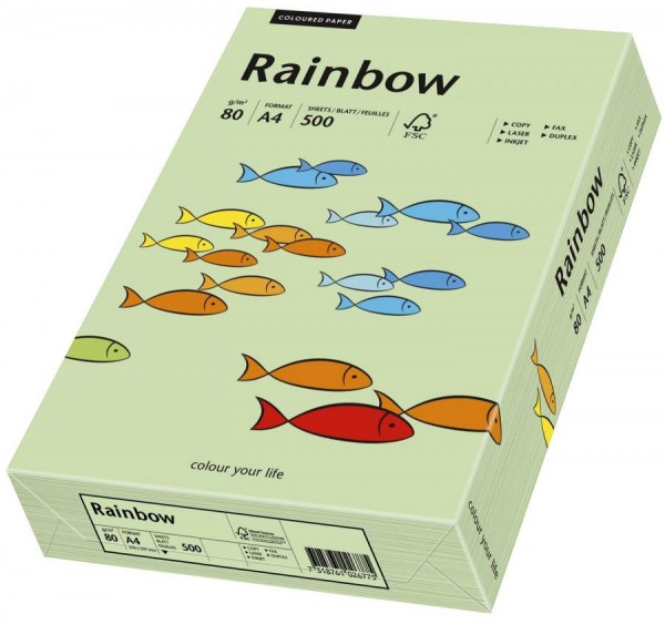 PAPYRUS Multifunktionspapier Rainbow, A4, mittelgrün
