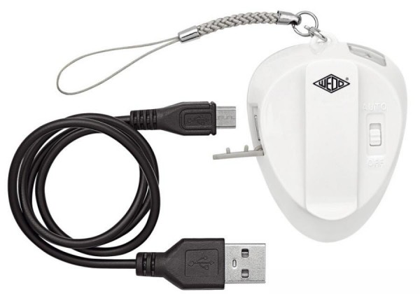 WEDO Aufladbares LED-Handtaschenlicht, 2 LEDs & IR-Sensor
