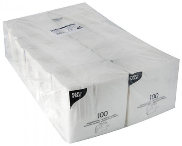 PAPSTAR Servietten, 330 x 330 mm, 1-lagig, weiß