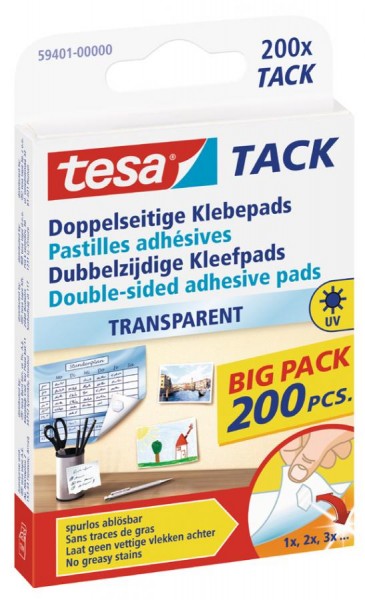 tesa TACK Klebepads Big Pack, transparent