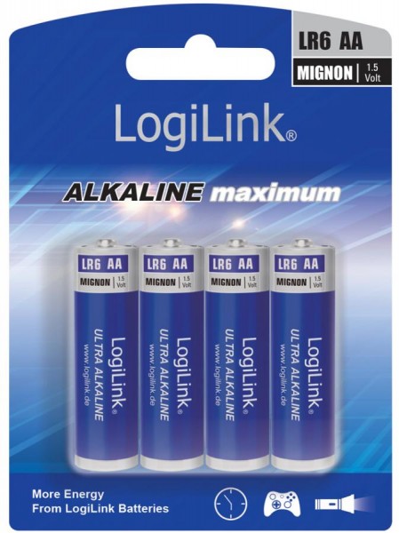 LogiLink Alkaline Batterie ´Ultra Power´, Mignon (AA/LR6)