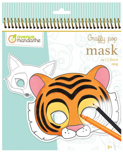 avenue mandarine Maskenmalbuch "Tiere"