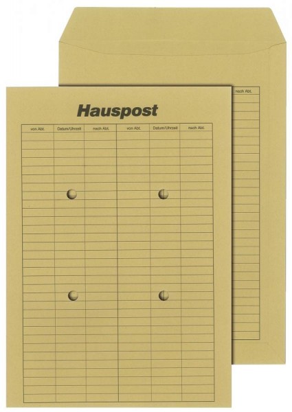 MAILmedia Hauspost-Versandtasche, braun, B4, ungummiert