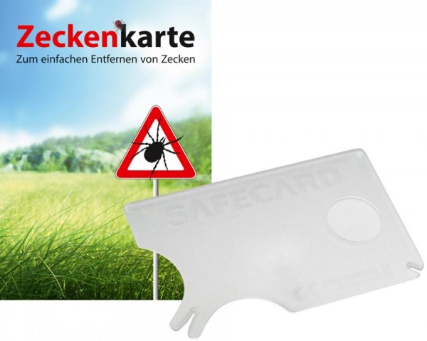 RNK Zeckenkarte ´Safecard´ mit Lupe, 85 x 54 mm