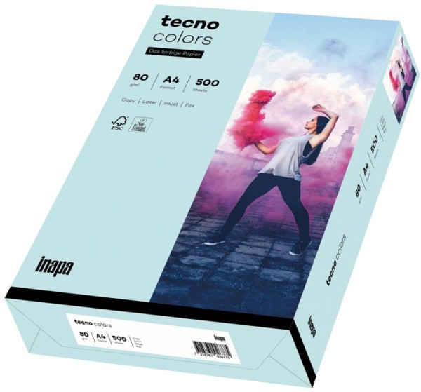 tecno Multifunktionspapier colors, A4, 120 g/qm, hellblau