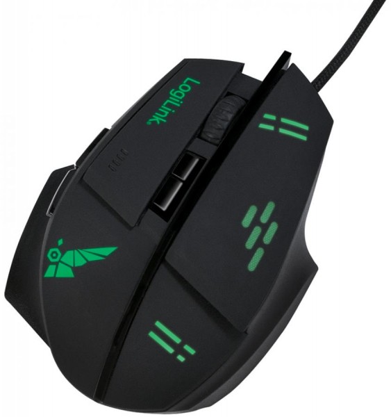 LogiLink Optische Gaming Maus, kabelgebunden, schwarz