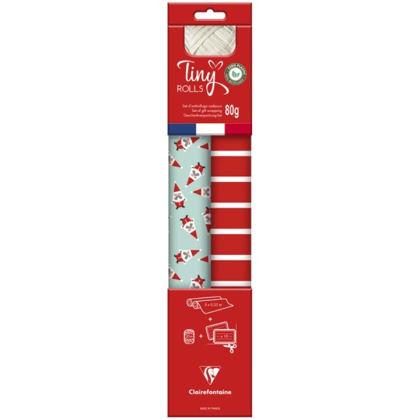 Clairefontaine Weihnachts-Geschenkpapier-Set Tiny Rolls
