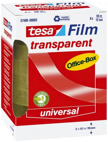 tesa Film, transparent, 19 mm x 66 m