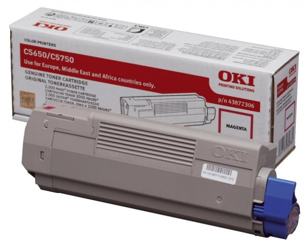 Original Toner für OKI C5650/C5650N/C5750/C5750N, magenta