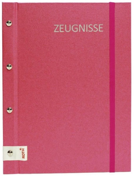 ROTH Zeugnismappe Metallium mit Buchschrauben, pink