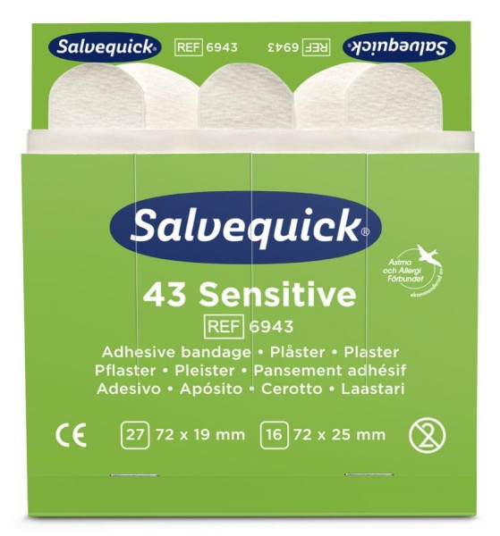 CEDERROTH Salvequick Pflaster-Nachfüllpackung, sensitiv