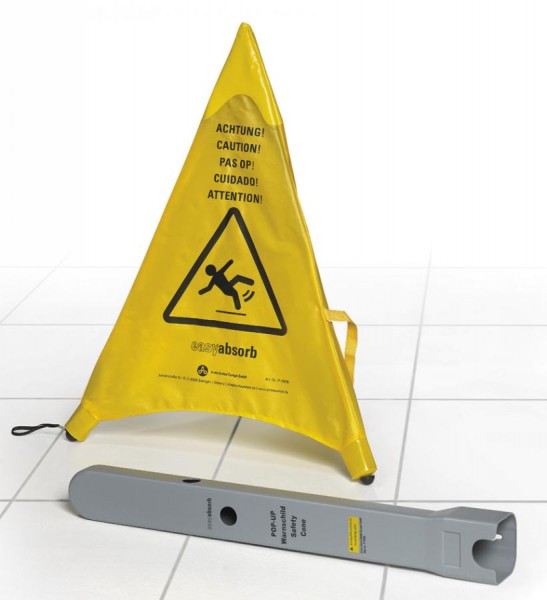easyabsorb Warnkegel Pop-Up ´Achtung Rutschgefahr´, gelb