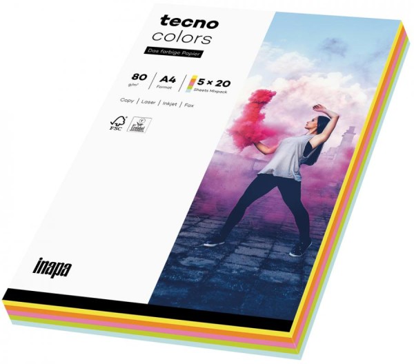 tecno Multifunktionspapier colors, A4, 160 g/qm, lachs