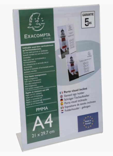 EXACOMPTA Tischaufsteller, DIN A4 hoch, schräg