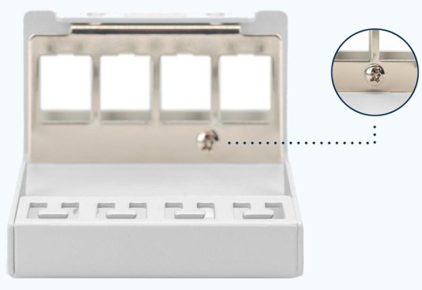 DIGITUS Desktop Modular Patch Panel, 4-Ports, lichtgrau