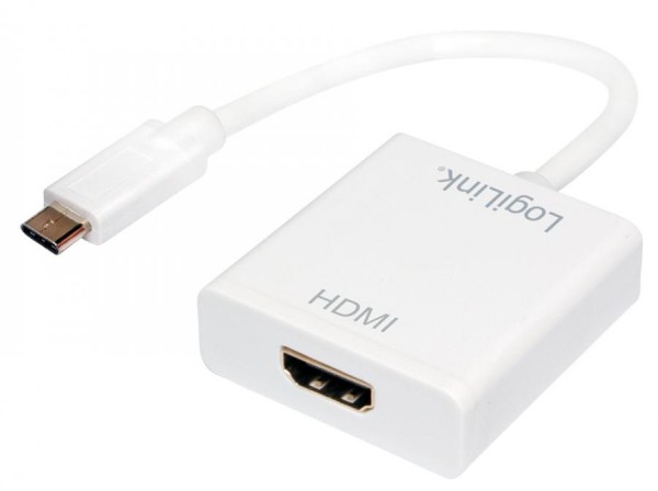 LogiLink USB 3.1 - HDMI Adapterkabel, weiß
