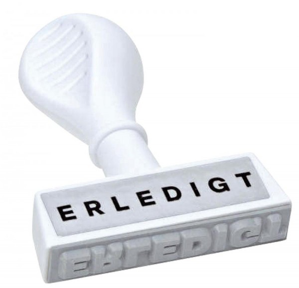 WEDO Textstempel ´ERLEDIGT´, Abdruckbreite: 45 mm