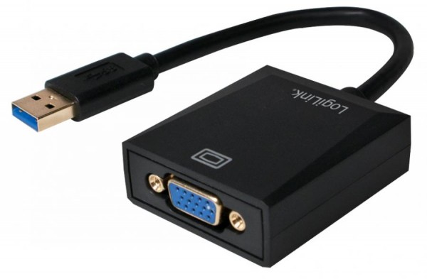 LogiLink USB 3.0 - VGA Grafikadapter, schwarz