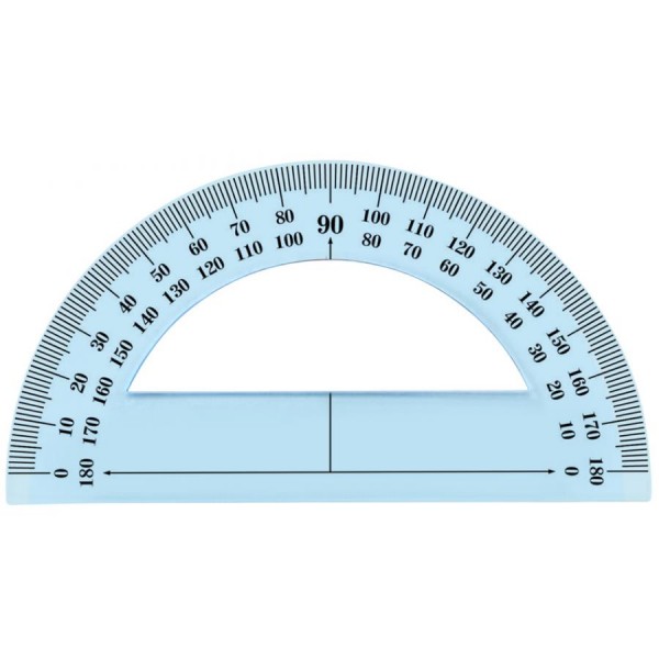Wonday Halb-Winkelmesser 180 Grad, 120 mm, bruchfest