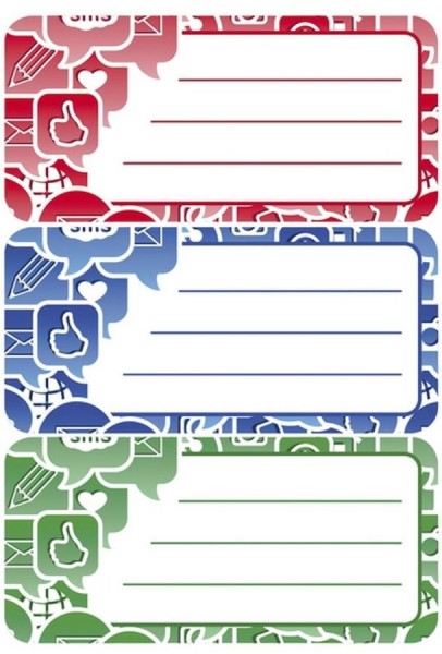 HERMA Buchetiketten ´Social Icons´, 76 x 35 mm