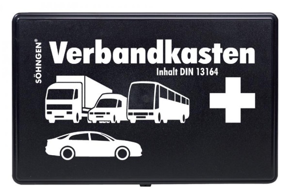 SÖHNGEN KFZ-Verbandkasten KU, DIN 13164, bestückt, schwarz