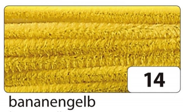 folia Chenilledraht (Pfeifenputzer), bananengelb