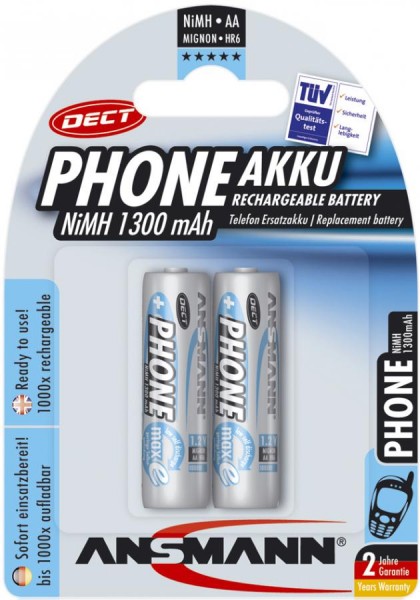 ANSMANN NiMH Akku SPECIAL, Mignon AA, 800 mAh, 2er Blister