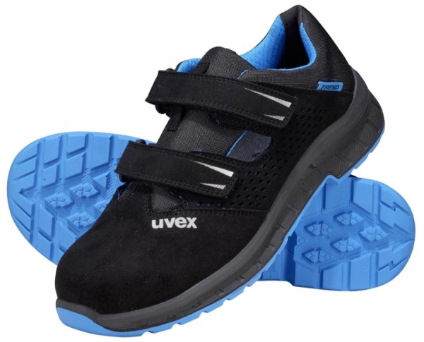 uvex 2 trend Sicherheits-Sandale S1P, schwarz/blau, Gr. 44
