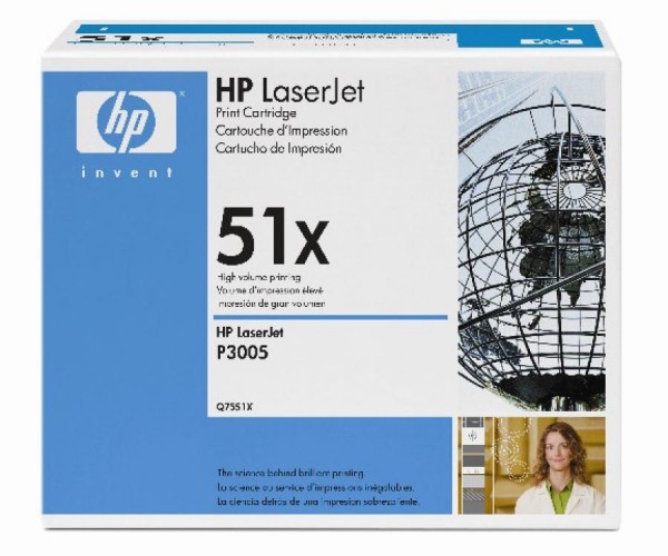 HP HP® Druckkassetten schwarz, 13.000 Seiten, Q7551X