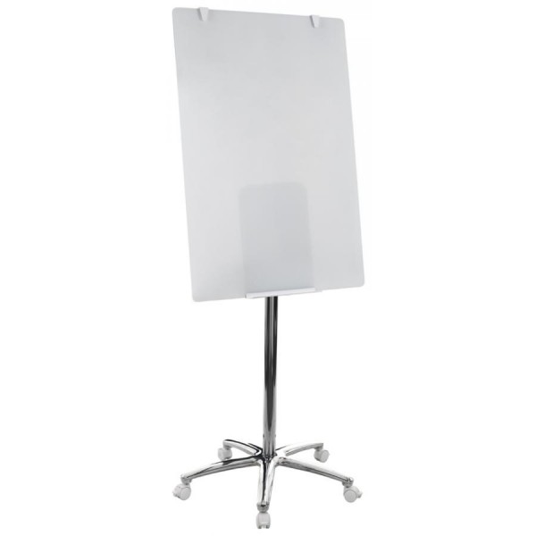 Bi-Office mobiles Glas-Flipchart, Chromgestell