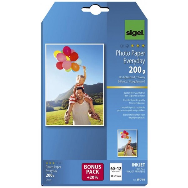 sigel InkJet-Everyday-Foto-Papier, 10 x 15 cm, weiß