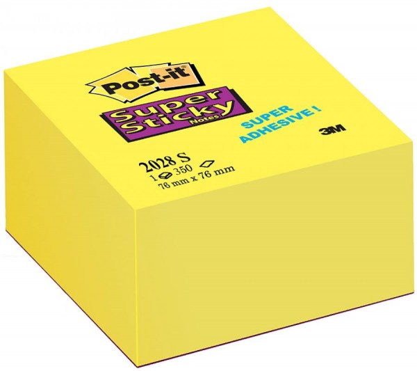 Post-it Haftnotiz-Würfel Super Sticky Notes, 76 x 76 mm