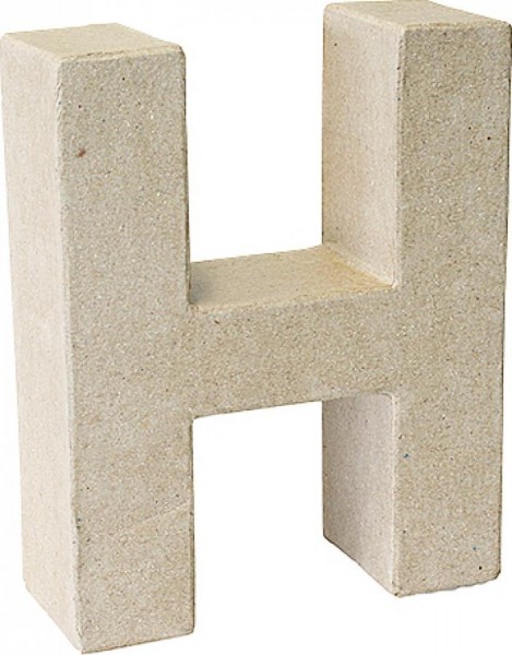 KNORR prandell 3D-Buchstabe ´H´, Pappmaché, 175 x 55 mm