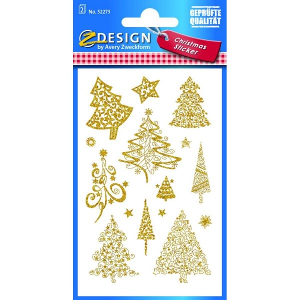 AVERY Zweckform ZDesign Weihnachts-Sticker ´Bäume´