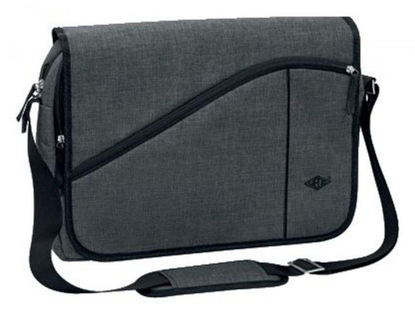 WEDO Notebook-Umhängetasche Messenger Bag COLLEGE, grau
