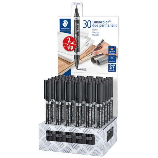 STAEDTLER Lumocolor Permanent-Marker duo, 30er Display
