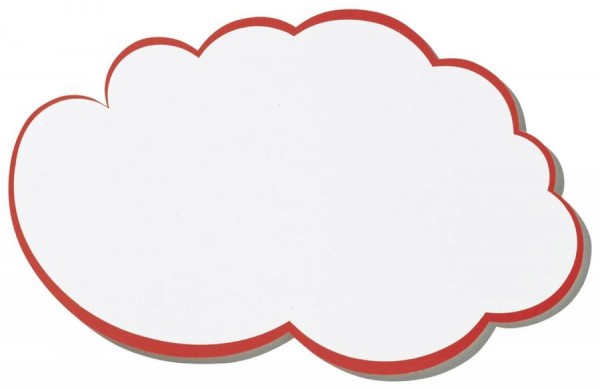 FRANKEN Moderationskarte Wolke, 230 x 140 mm, weiß mit