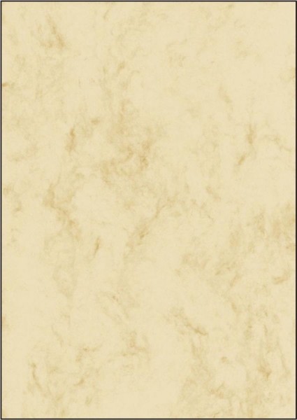 sigel Marmor-Papier, A4, Feinpapier, 90 g/qm, beige