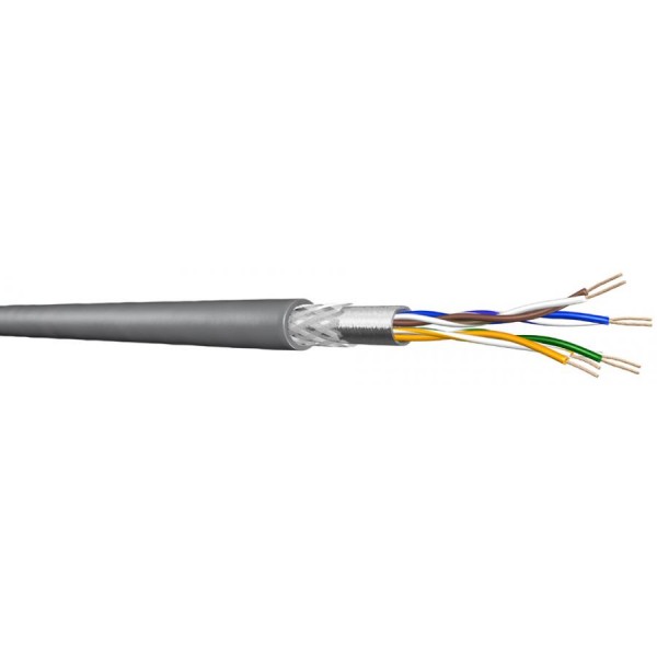 Draka SF/UTP Patchkabel 500 m, Kat.5e, 100 MHz, grau,