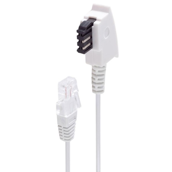 shiverpeaks BASIC-S Telefonkabel, weiß, 10,0 m
