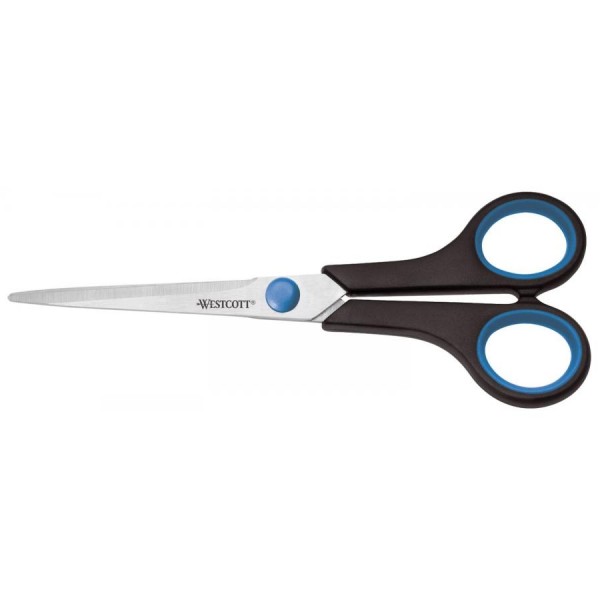 WESTCOTT Schere Easy Grip, Länge: 180 mm, blau/schwarz