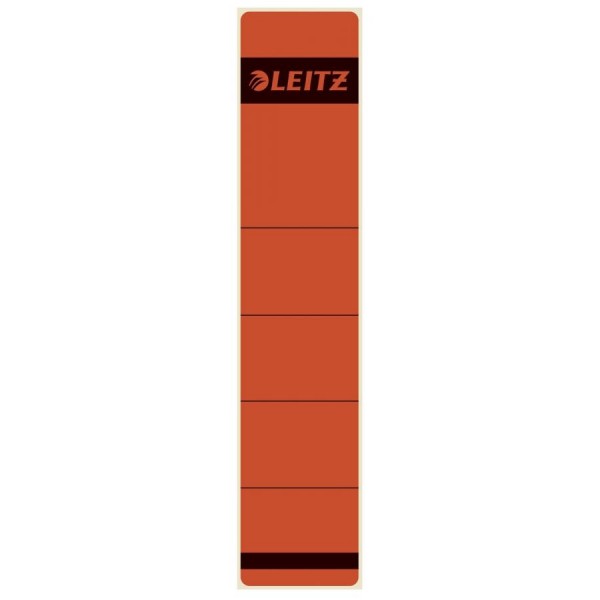 LEITZ Ordnerrücken-Etikett, 39 x 192 mm, kurz, schmal, rot