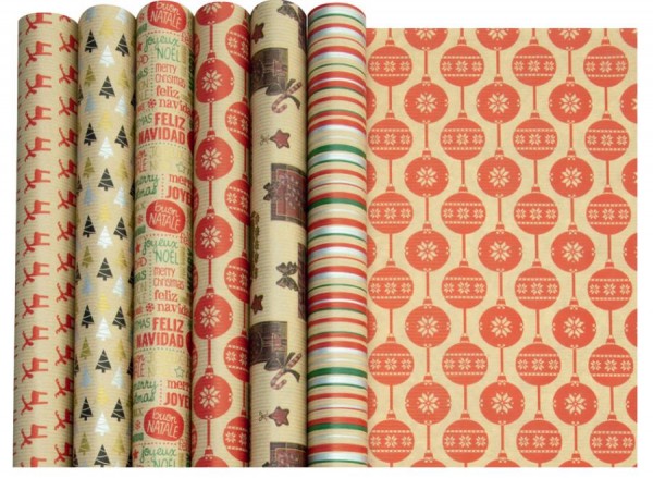 Clairefontaine Weihnachts-Geschenkpapier ´Kraft´