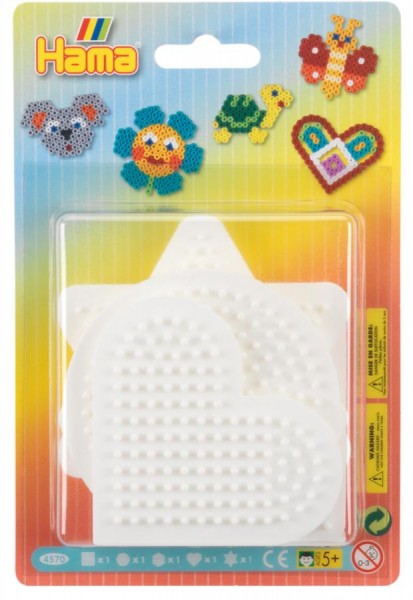 Hama Stiftplatten ´Quadrat, Kreis, Sechseck, Herz, Stern´