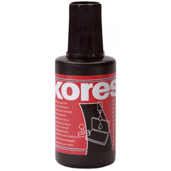 Kores Stempelfarbe, Inhalt: 27 ml, schwarz