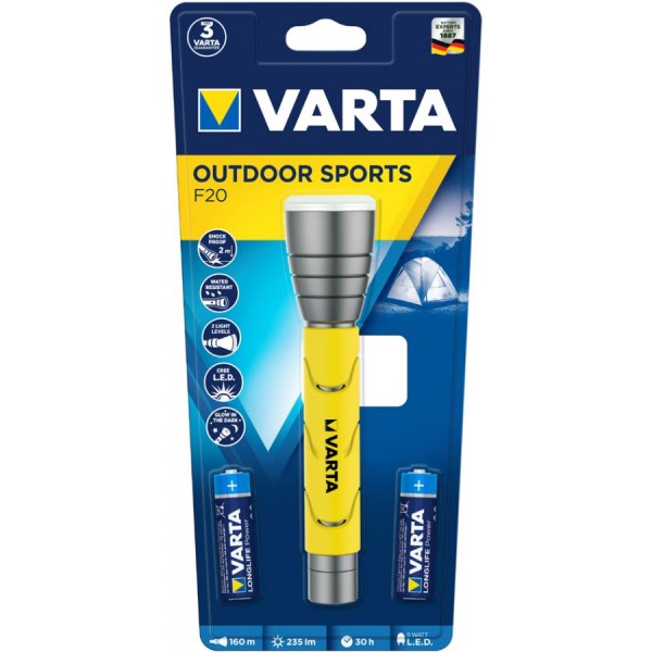 VARTA LED-Taschenlampe ´Outdoor Sports F20´, 2 AA