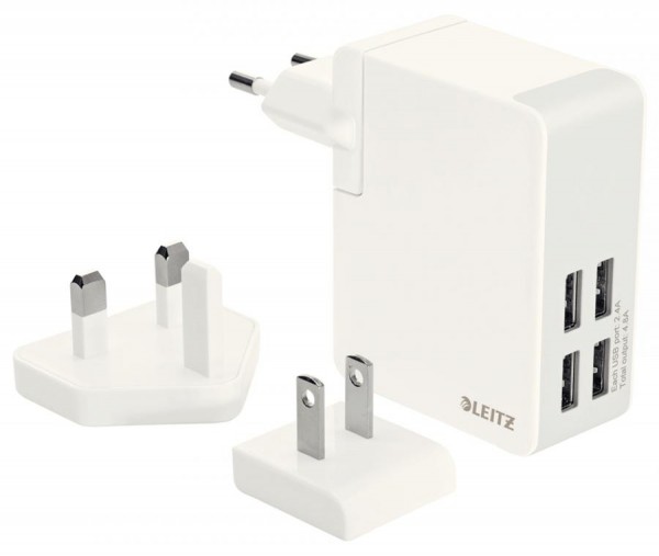 LEITZ Reisestecker-Set Complete Travel Wall Charger, weiß