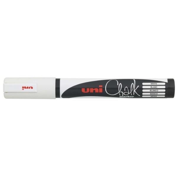 uni-ball Kreidemarker Chalk PWE-5M, weiß, Rundspitze