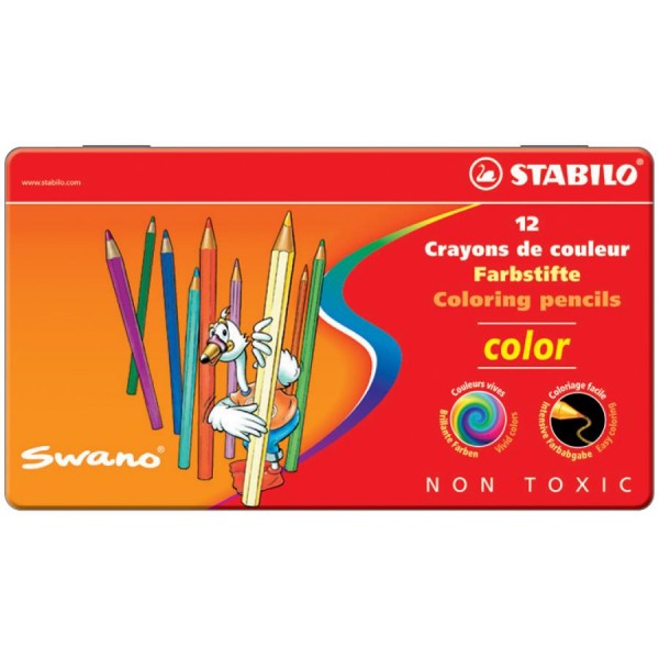 STABILO Buntstifte color, sechseckig, 24er Metall-Etui