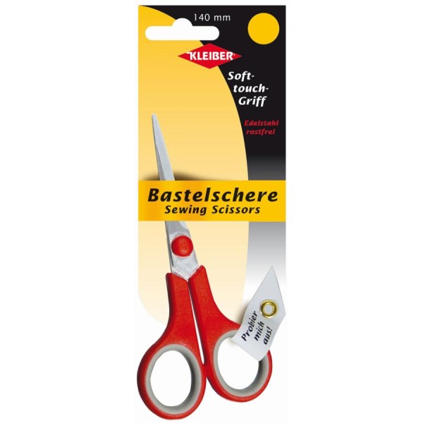 KLEIBER Bastelschere, spitz, Länge: 140 mm, blau